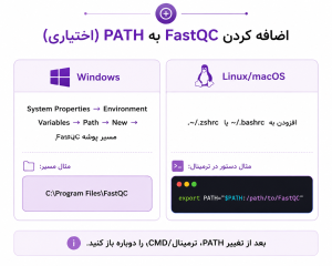 اضافه کردن FastQC به PATH (اختیاری)